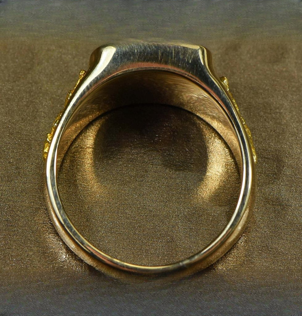 Gold Quartz Ring "Orocal" RM1003Q Genuine Hand Crafted Jewelry - 14K Gold Casting