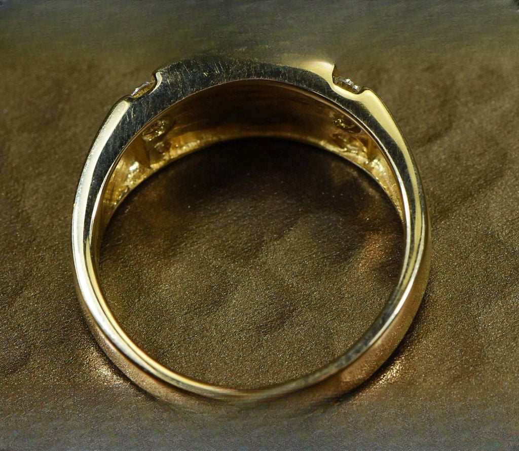 Gold Quartz Ring "Orocal" RM1052D42Q Genuine Hand Crafted Jewelry - 14K Gold Casting