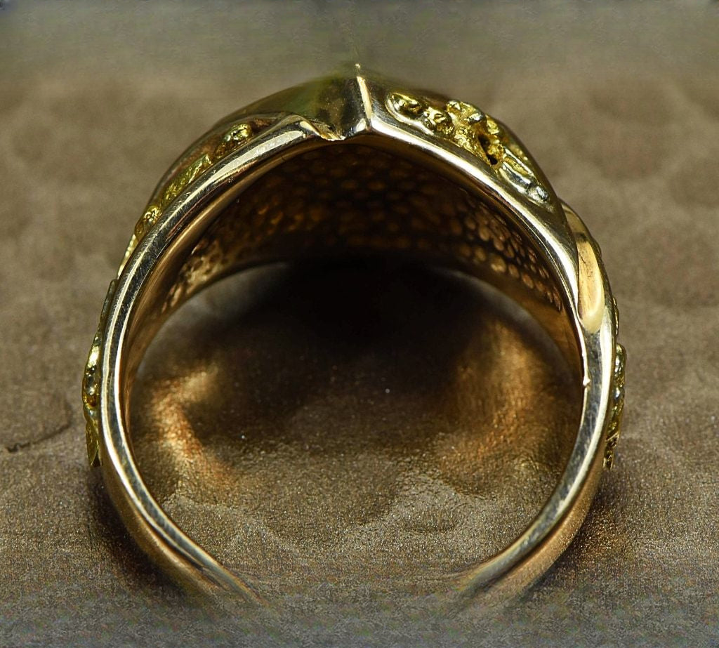 Gold Quartz Ring "Orocal" RM1083NQ Genuine Hand Crafted Jewelry - 14K Gold Casting