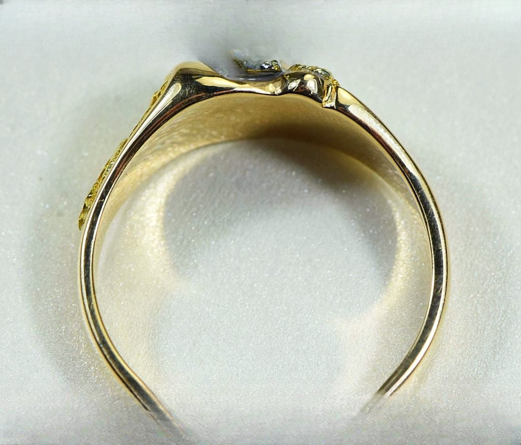 Gold Quartz Ring "Orocal" RM487Q Genuine Hand Crafted Jewelry - 14K Gold Casting