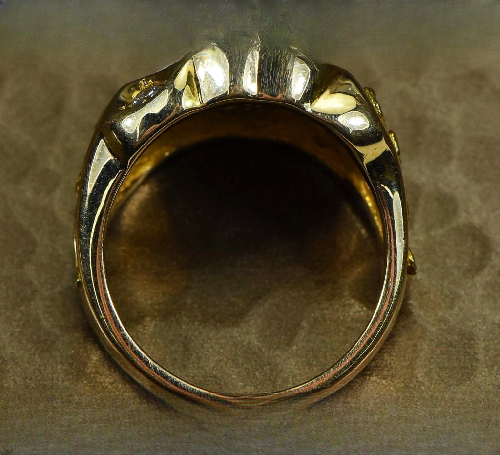 Gold Quartz Ring "Orocal" RM518D20Q Genuine Hand Crafted Jewelry - 14K Gold Casting