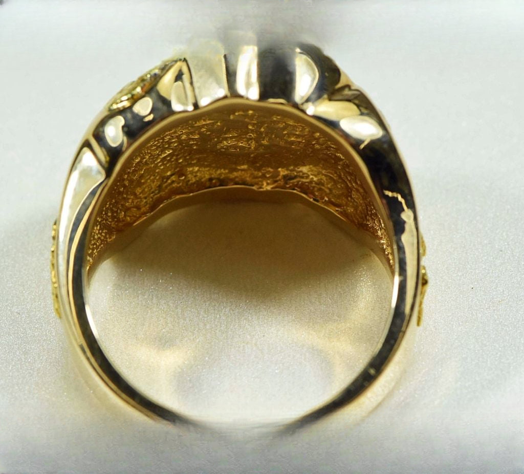 Gold Quartz Ring "Orocal" RM518Q Genuine Hand Crafted Jewelry - 14K Gold Casting