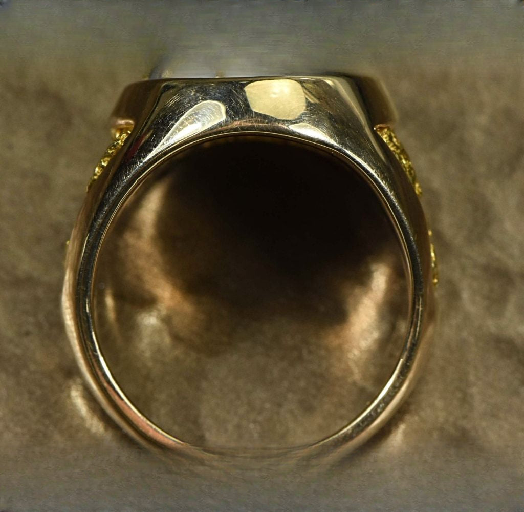 Gold Quartz Ring "Orocal" RM552Q Genuine Hand Crafted Jewelry - 14K Gold Casting