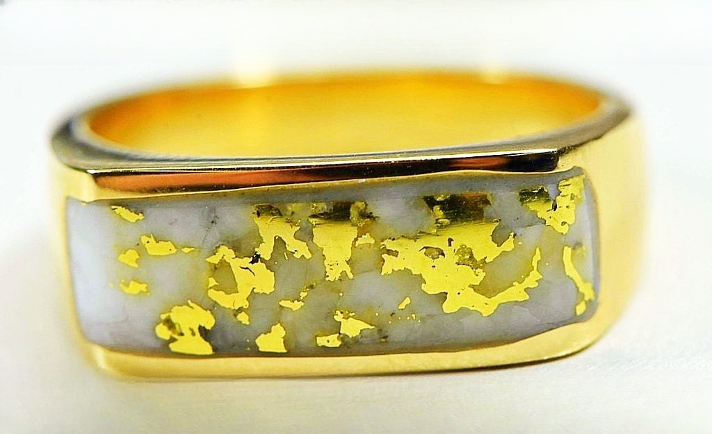 Gold Quartz Ring "Orocal" RM567Q Genuine Hand Crafted Jewelry - 14K Gold Casting