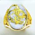 Gold Quartz Ring "Orocal" RM627Q Genuine Hand Crafted Jewelry - 14K Gold Casting