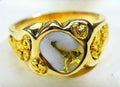 Gold Quartz Ring "Orocal" RM654Q Genuine Hand Crafted Jewelry - 14K Gold Casting