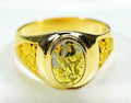 Gold Quartz Ring "Orocal" RM803Q Genuine Hand Crafted Jewelry - 14K Gold Casting