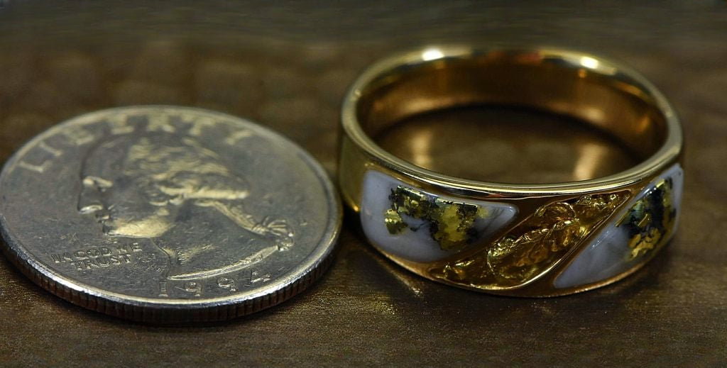 Gold Quartz Ring "Orocal" RM900NQ Genuine Hand Crafted Jewelry - 14K Gold Casting