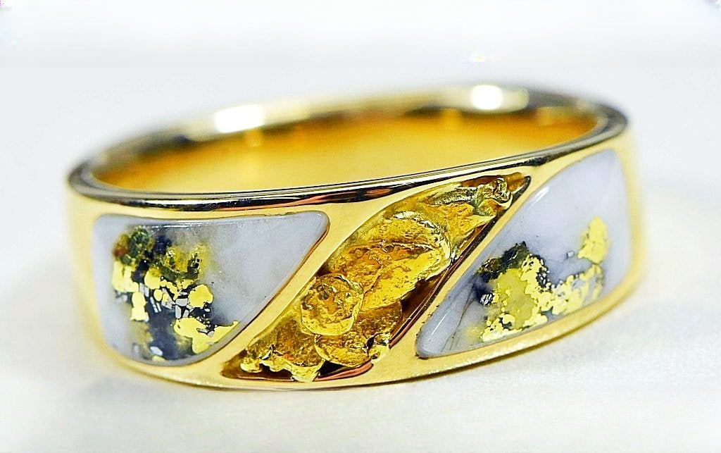 Gold Quartz Ring "Orocal" RM900NQ Genuine Hand Crafted Jewelry - 14K Gold Casting