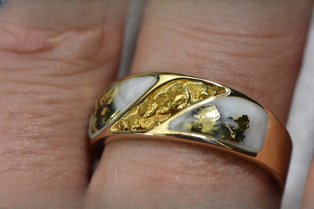 Gold Quartz Ring "Orocal" RM900NQ Genuine Hand Crafted Jewelry - 14K Gold Casting