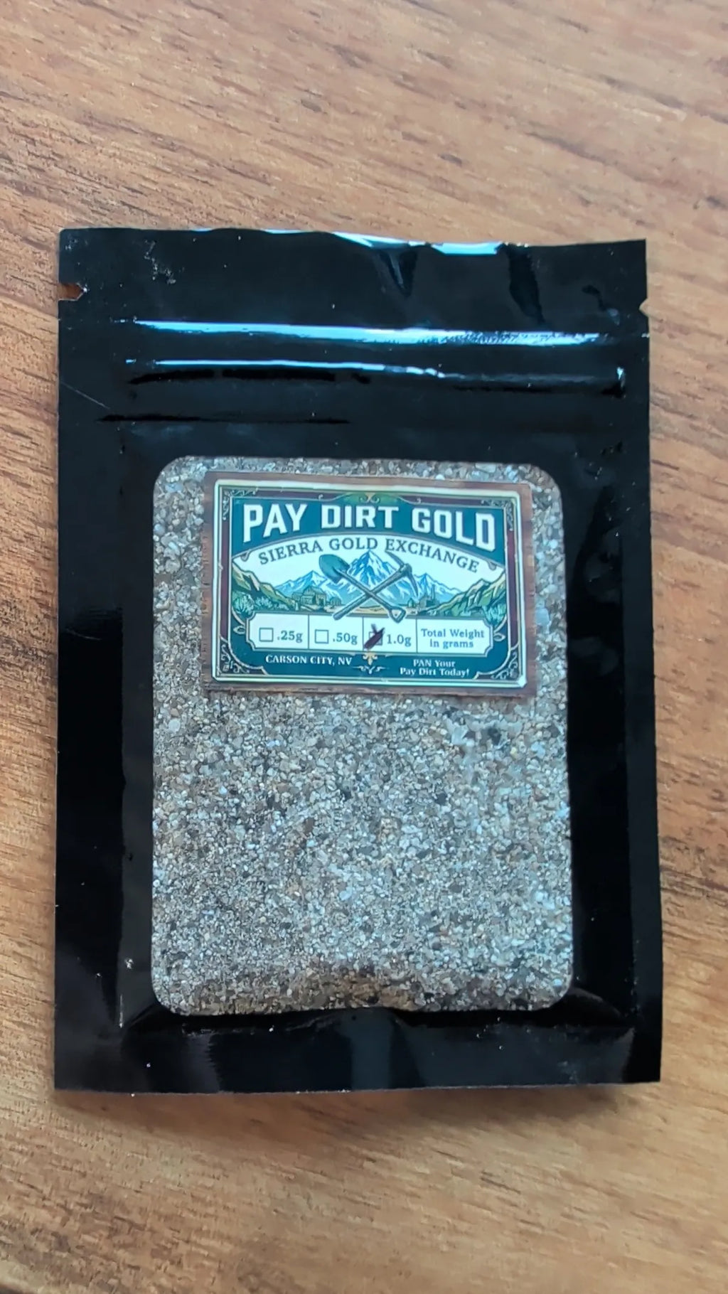 1.00g+ Gold Paydirt, Guaranteed Gold Inside, Mini Gold Rush Bag