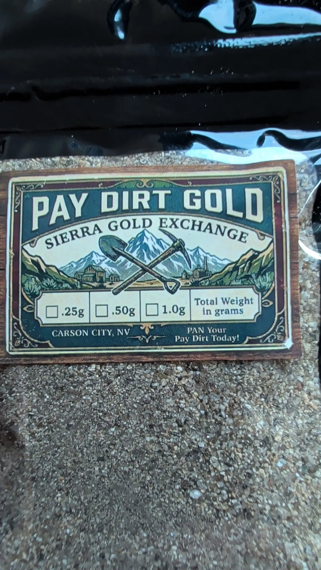 0.25g Gold Paydirt, Guaranteed Gold Inside, Strike It Rich!