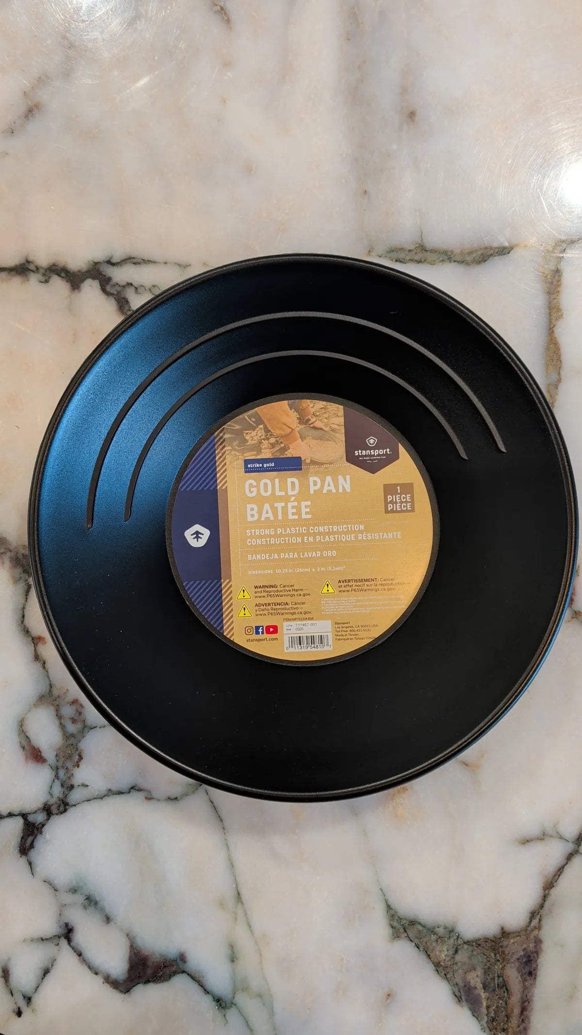10.5" Sturdy Black Gold Pan
