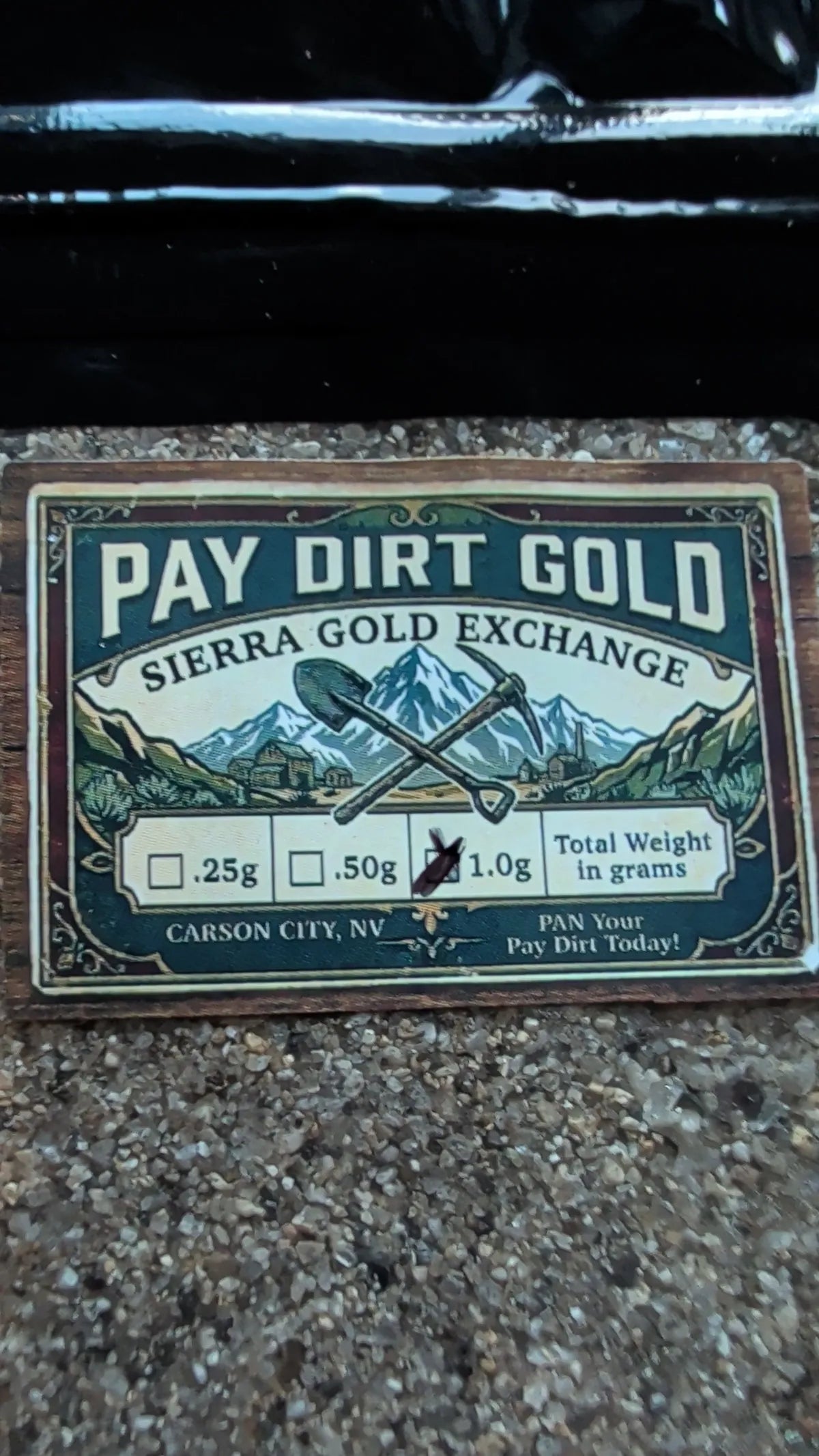 1.00g+ Gold Paydirt, Guaranteed Gold Inside, Mini Gold Rush Bag