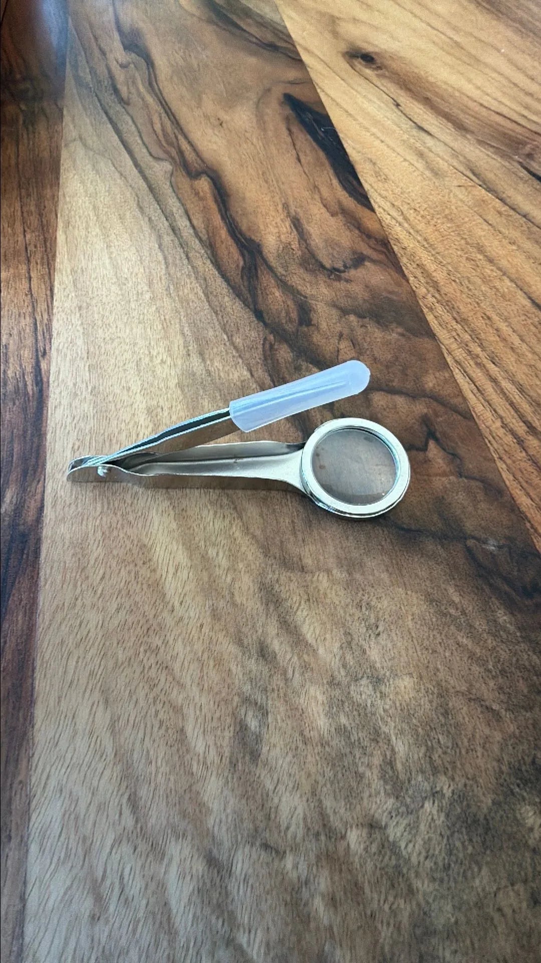 Magnifying Glass and Tweezer Tool