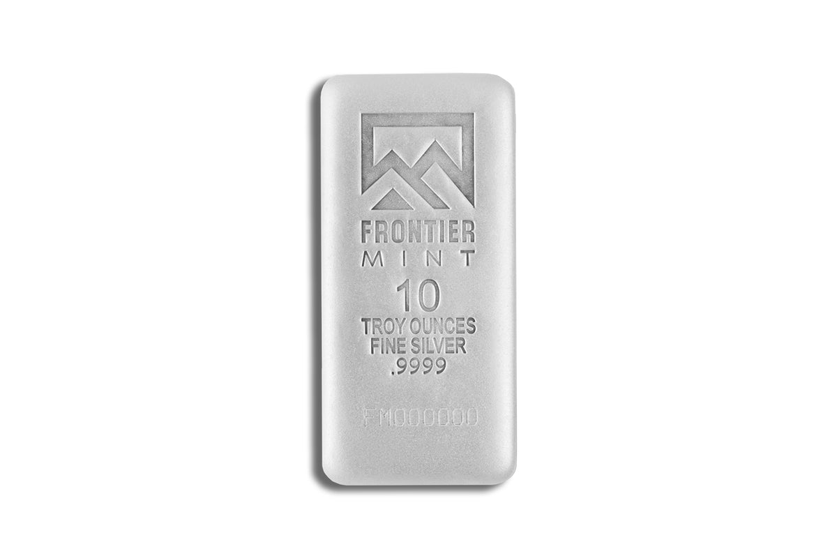 10 oz Silver Bar - Frontier Mint (Frosted)