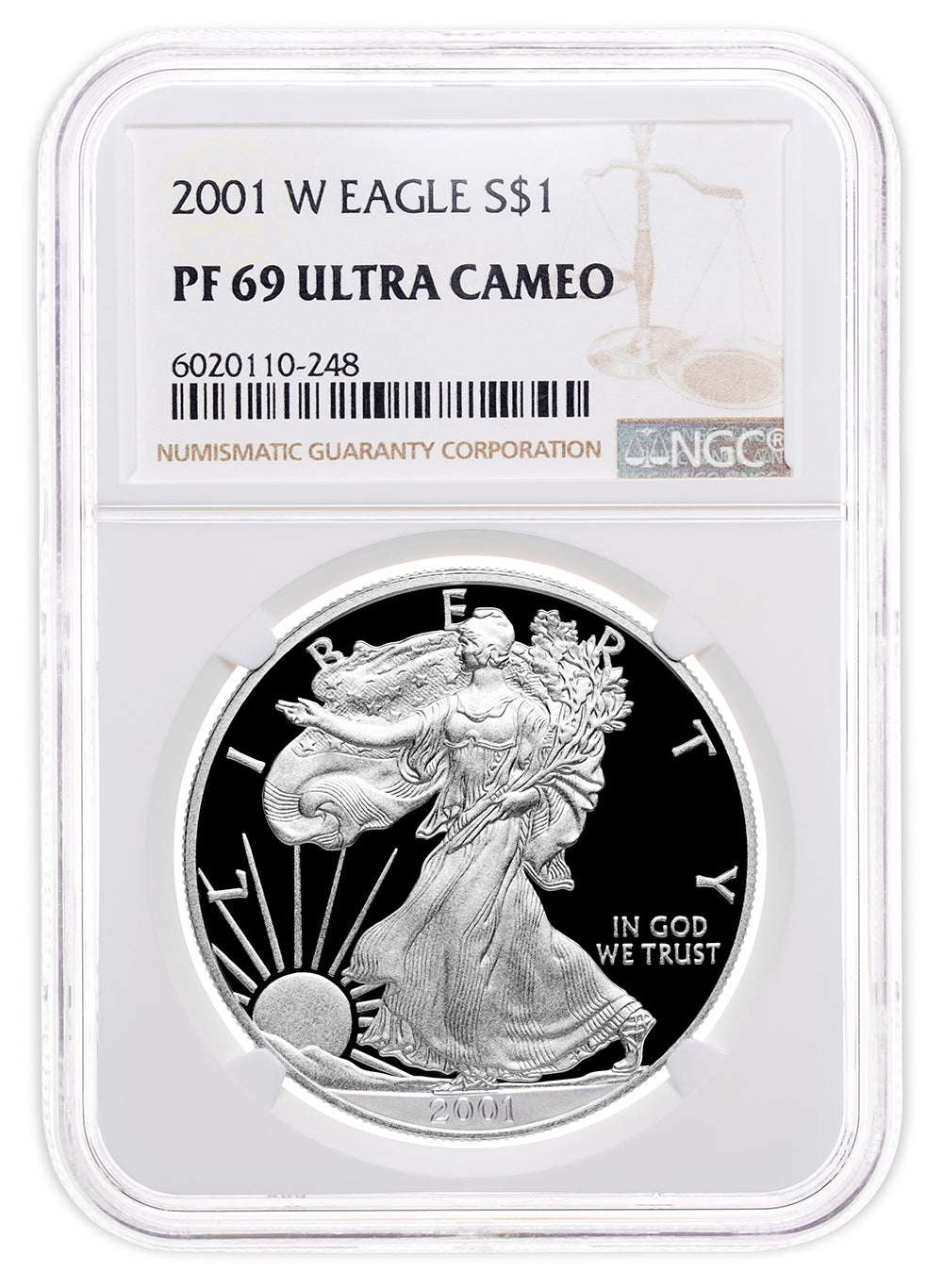 2001-W Proof Silver Eagle NGC PF69