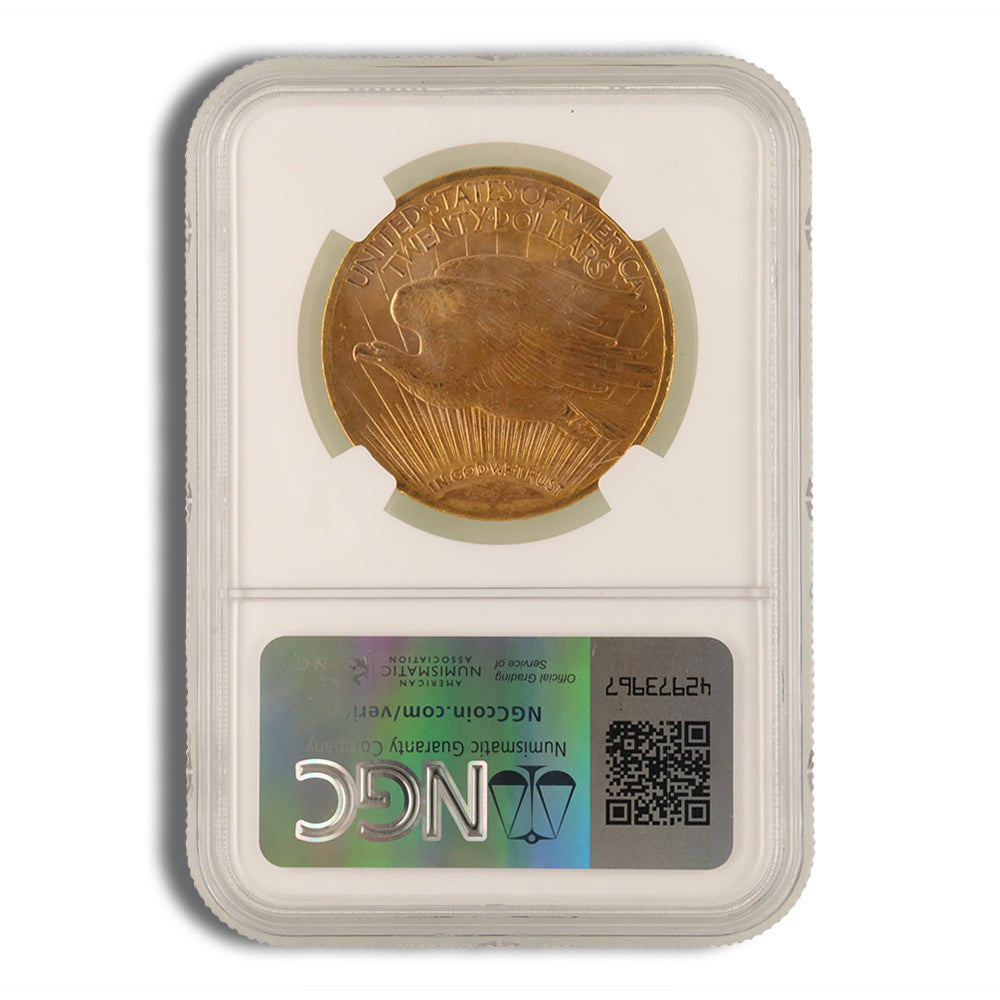 $20 Gold Saint-Gaudens Double Eagle - NGC MS61