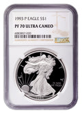 1993-P Proof Silver Eagle NGC PF70