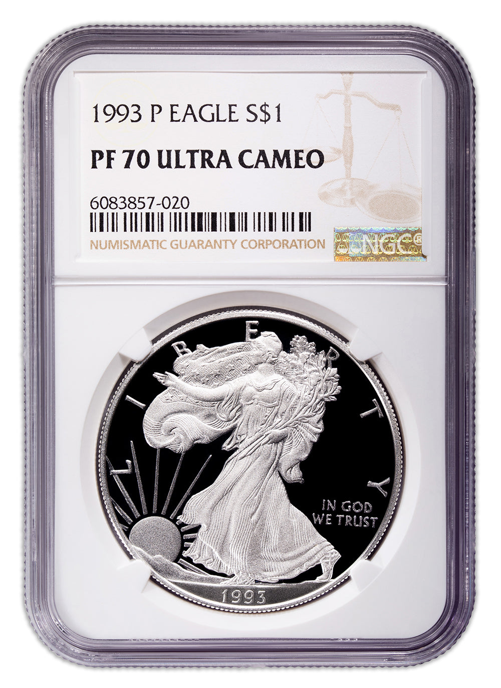 1993-P Proof Silver Eagle NGC PF70