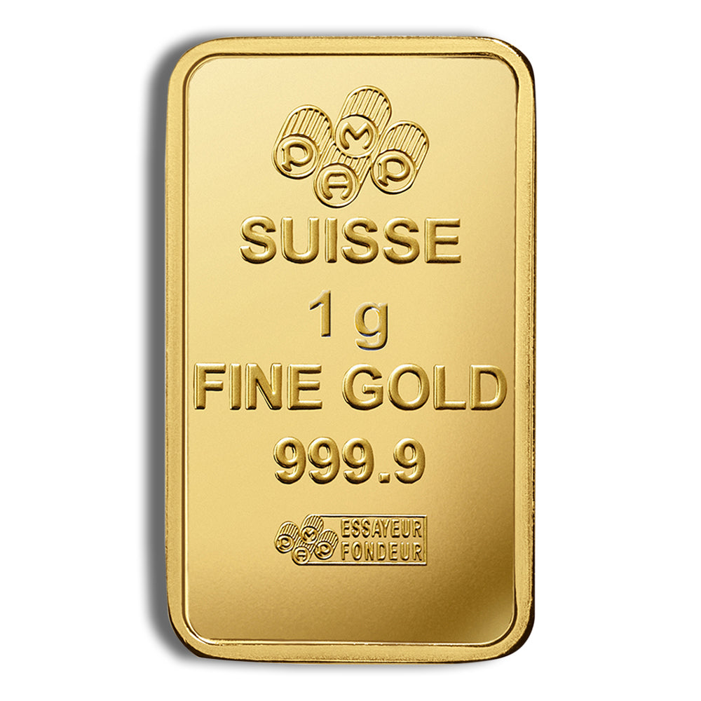 25 x 1 g Gold Bar - PAMP Multigram Gold Bar (Carded)