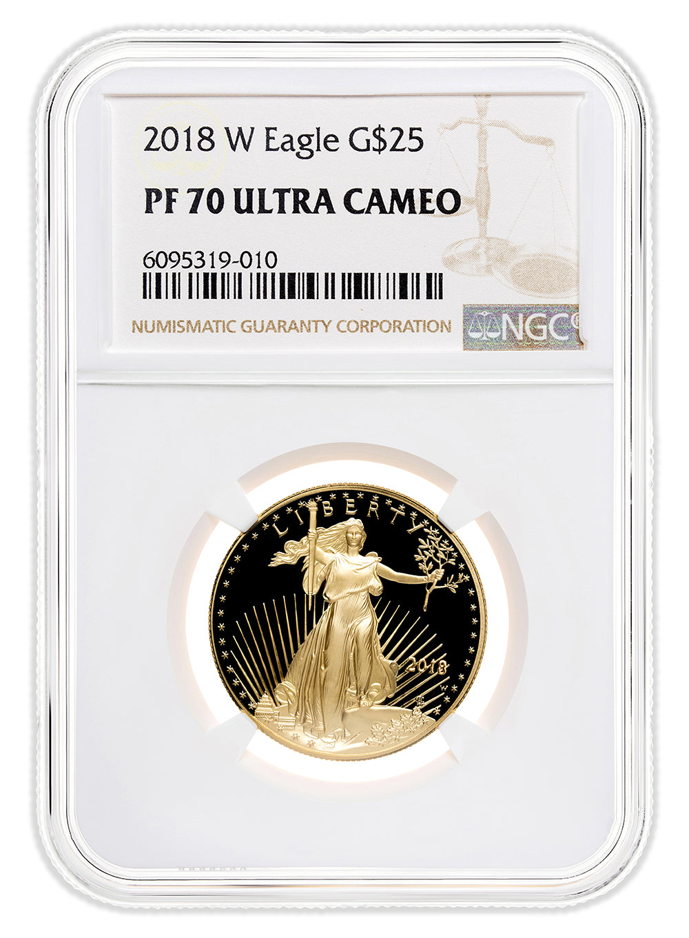 2018-W 1/2 oz Proof Gold Eagle $25 NGC PF70