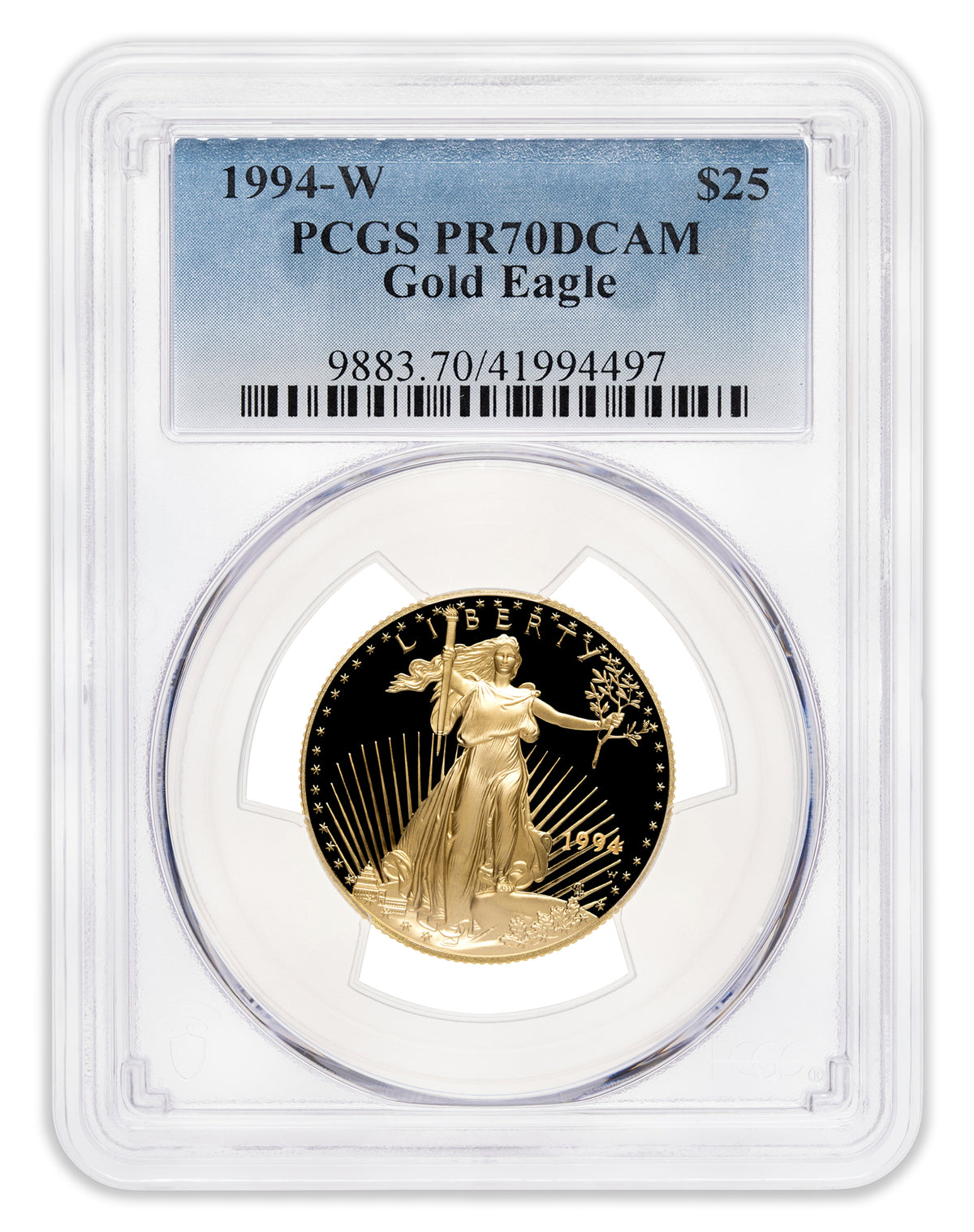 1994-W 1/2 oz Proof Gold Eagle $25 PCGS PR70