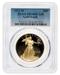 2012-W 1 oz Proof Gold Eagle $50 PCGS PR70
