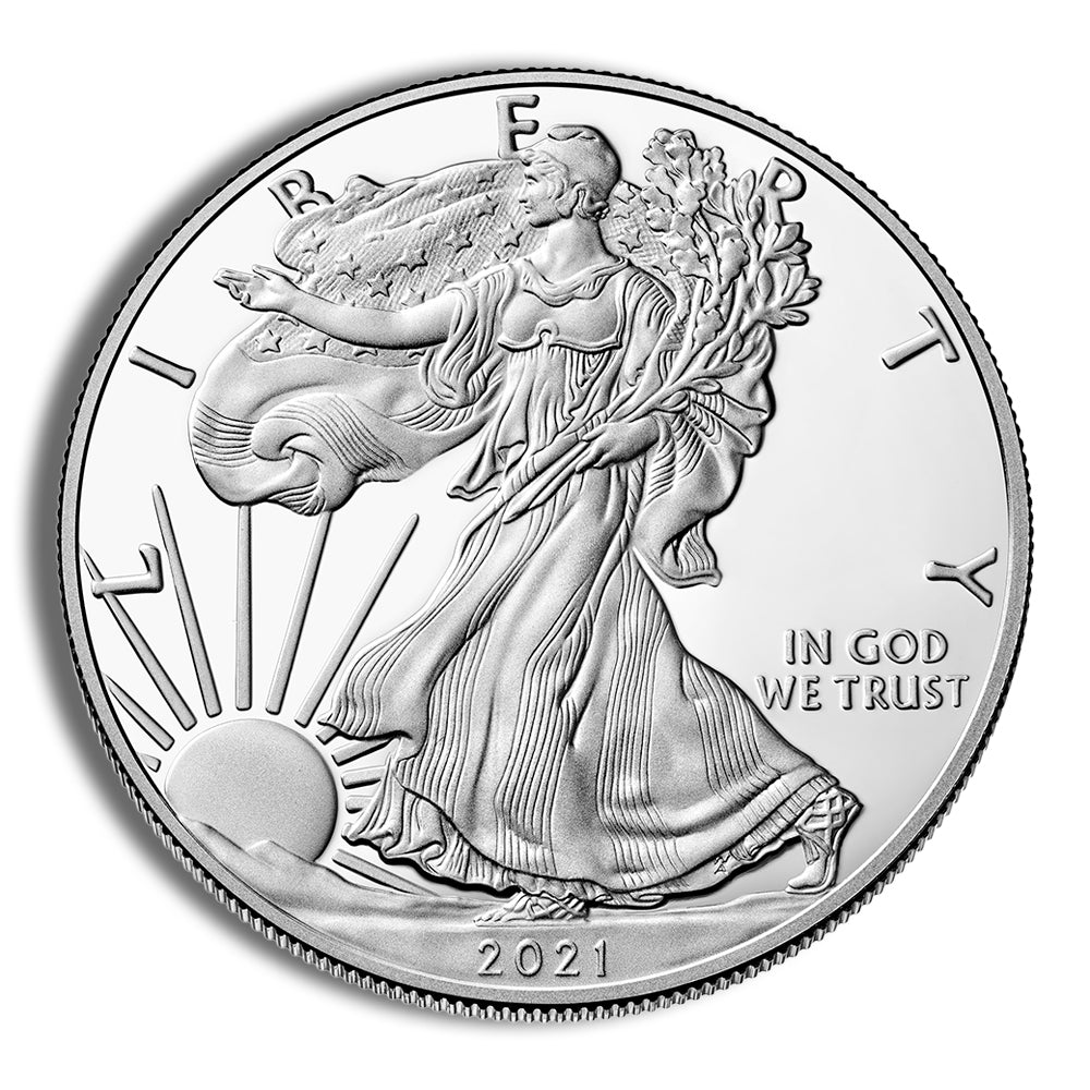 2021-W Proof Silver Eagle with Box & COA - Type 2
