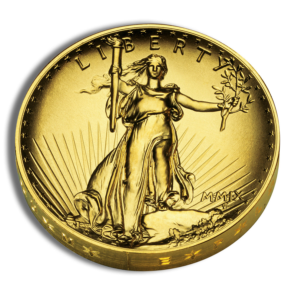 2009 Ultra High Relief Double Eagle Gold Coin PCGS MS70
