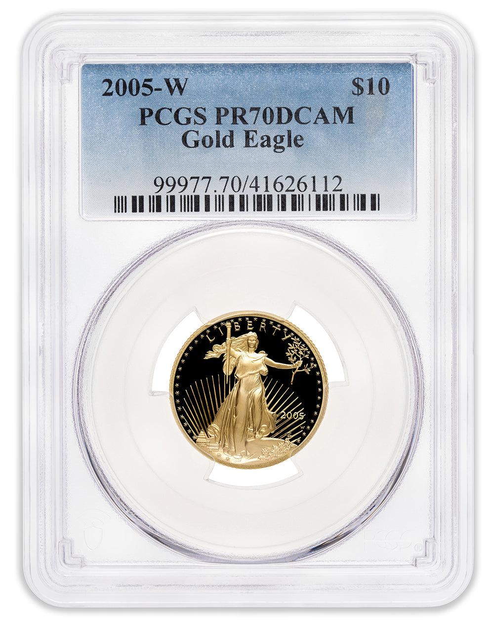 2005-W 1/4 oz Proof Gold Eagle $10 PCGS PR70