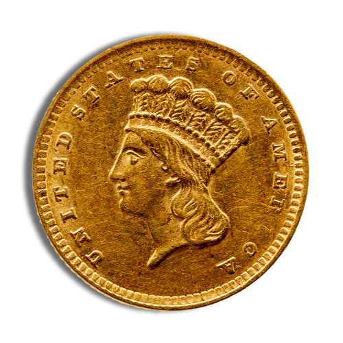 $1 Gold Indian Type 3 - AU
