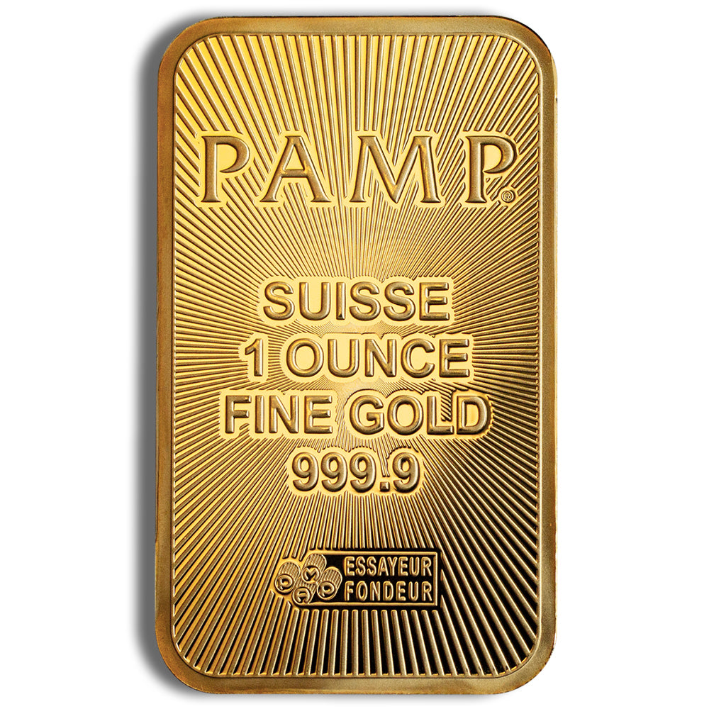 1 oz Gold Bar - PAMP Suisse (Carded)