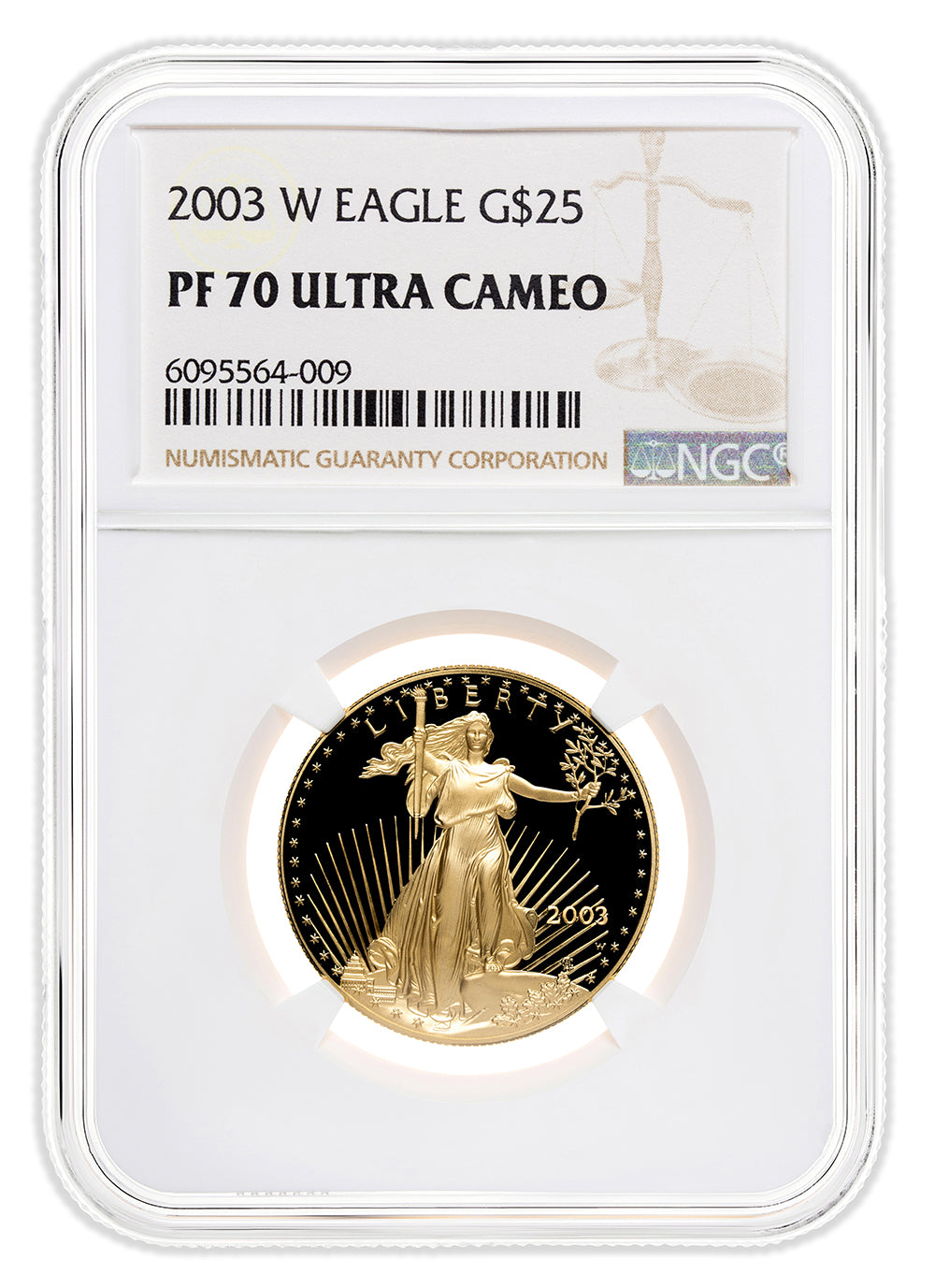 2003-W 1/2 oz Proof Gold Eagle $25 NGC PF70