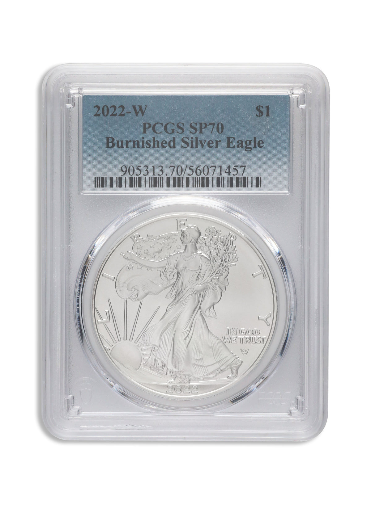 2022-W Burnished Silver Eagle PCGS SP70