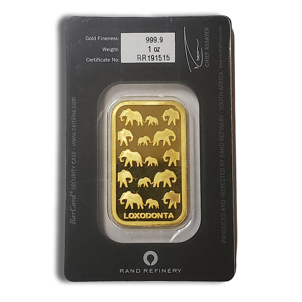 1 oz Gold Bar - Rand Refinery (Carded)