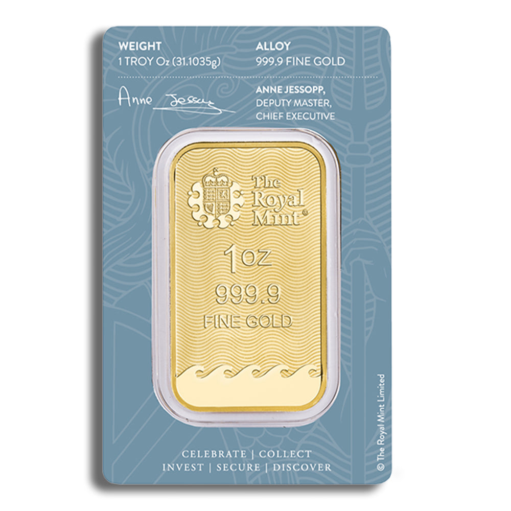 1 oz Gold Bar - Britannia (Carded)