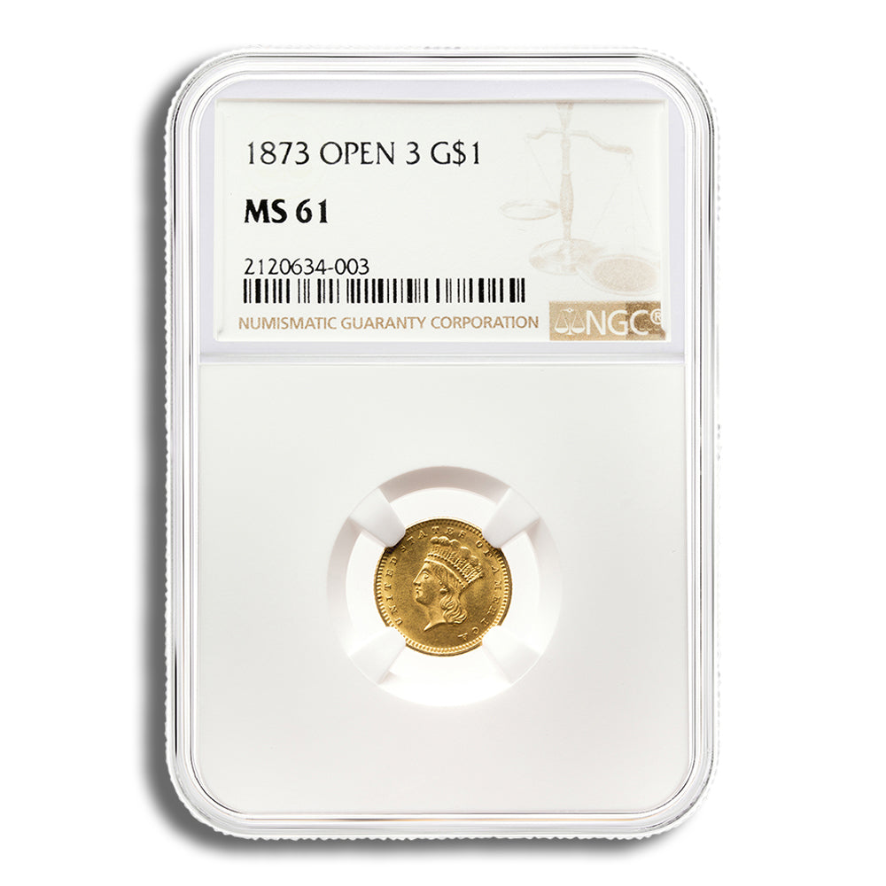 $1 Gold Indian Type 3 - NGC MS61