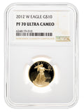 2012-W 1/4 oz Proof Gold Eagle $10 NGC PF70