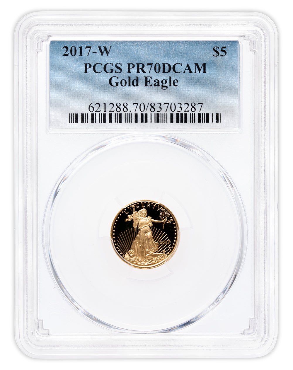 2017-W 1/10 oz Proof Gold Eagle $5 PCGS PR70