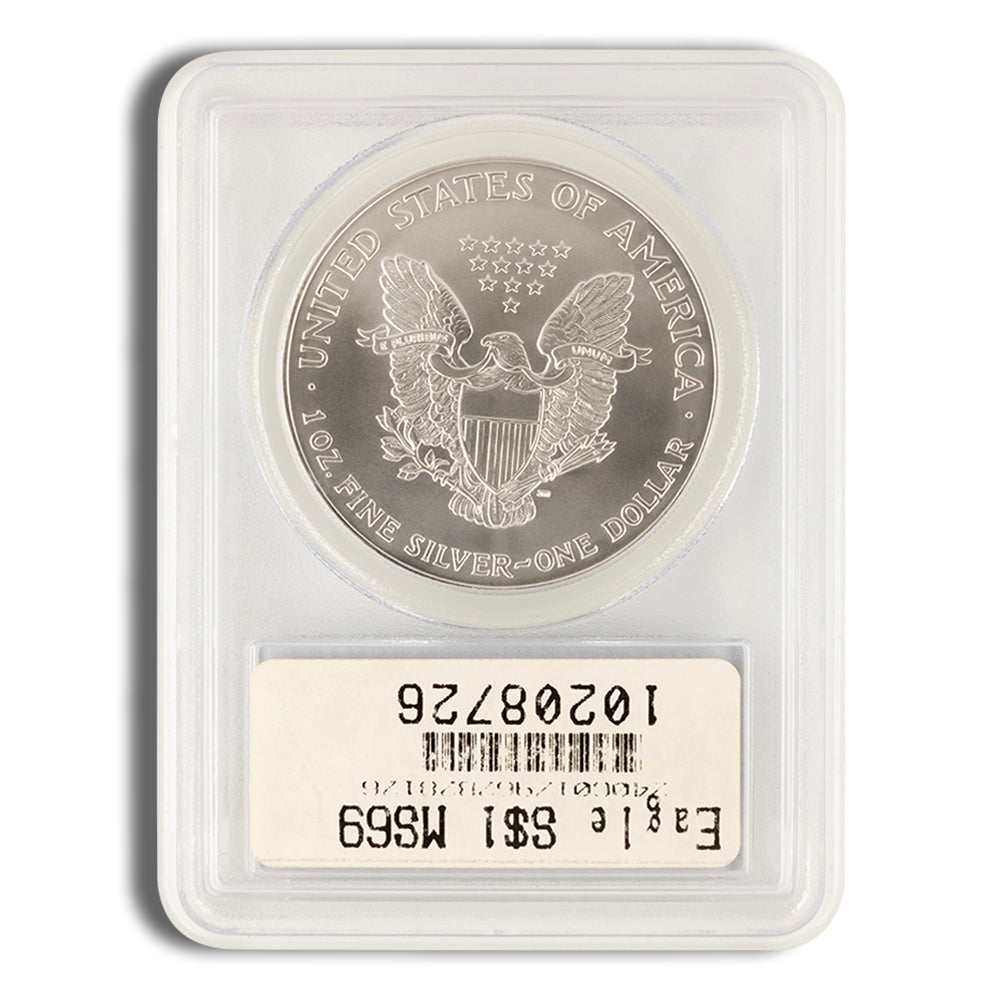 2002 Silver Eagle PCGS MS69
