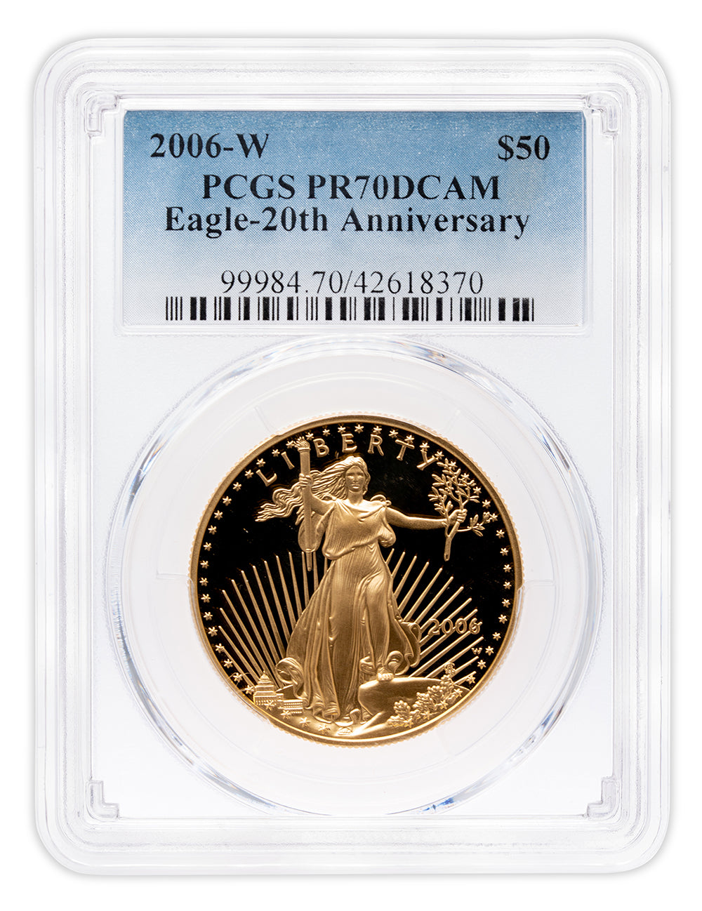 2006-W 1 oz Proof Gold Eagle $50 PCGS PR70