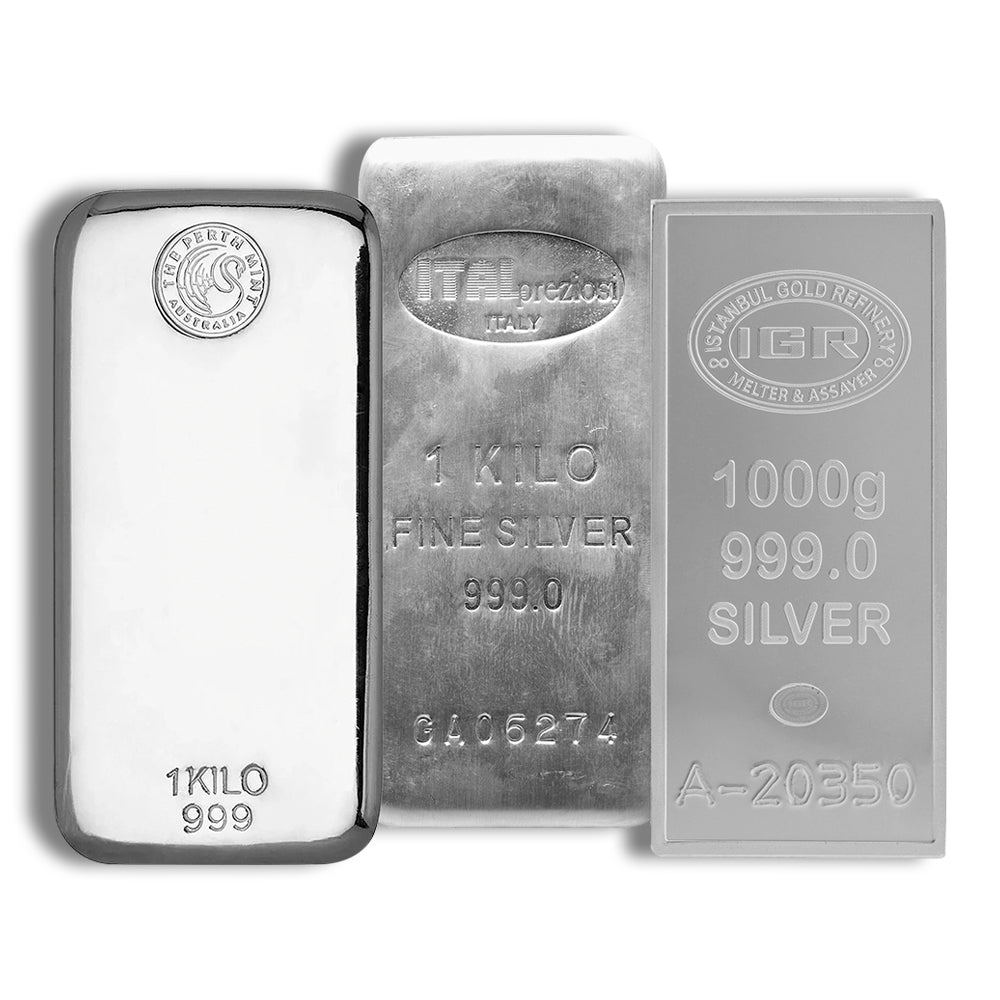 1 Kilo Silver Bar - Design Varies