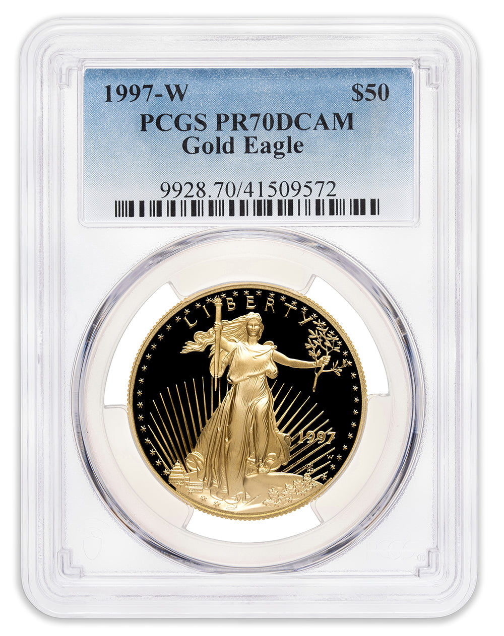 1997-W 1 oz Proof Gold Eagle $50 PCGS PR70