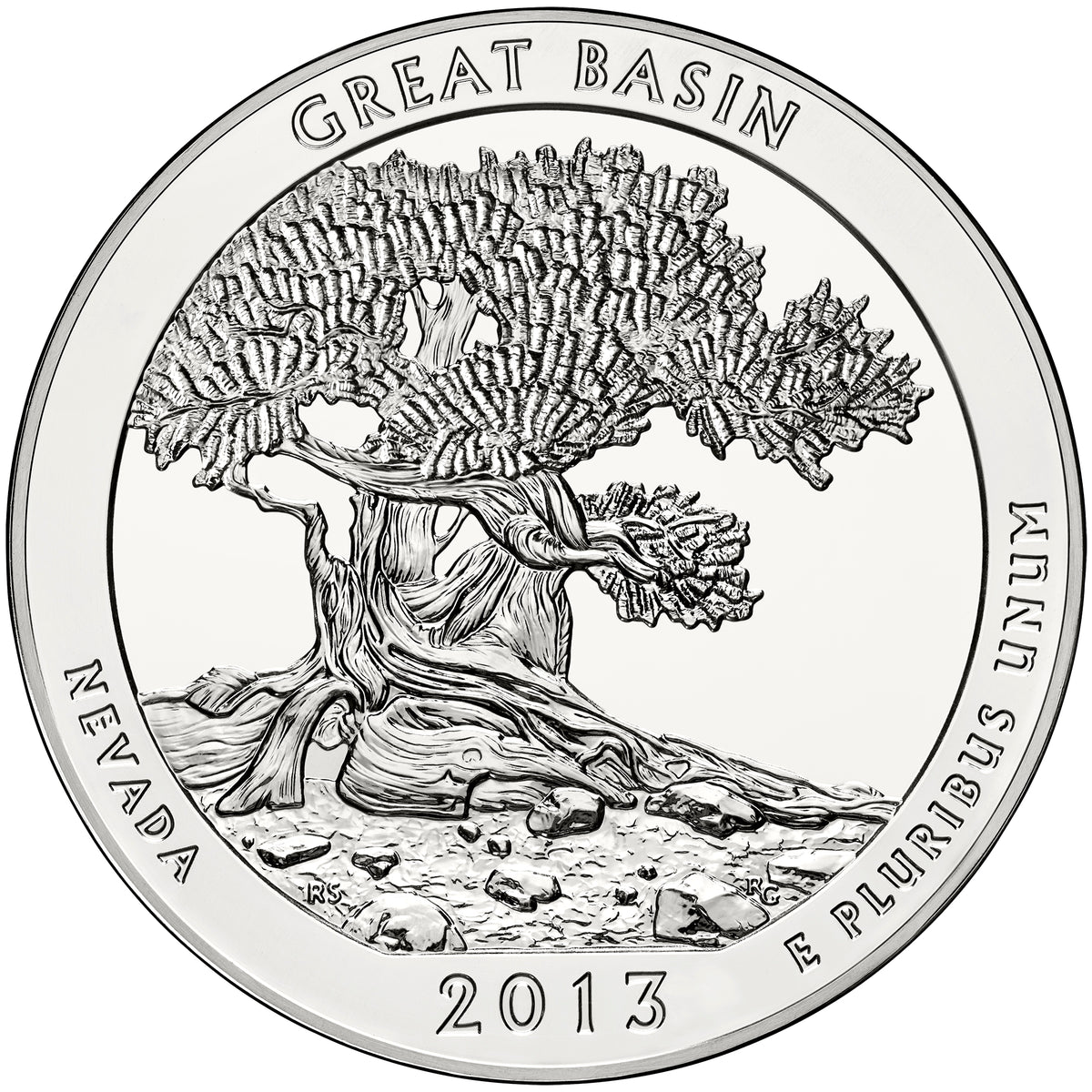 2013 5 oz ATB Great Basin Silver Coin - BU