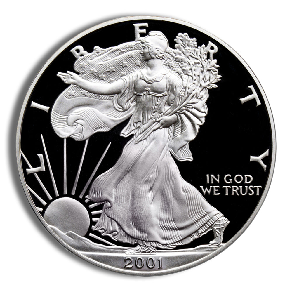 2001-W Proof Silver Eagle with Box & COA