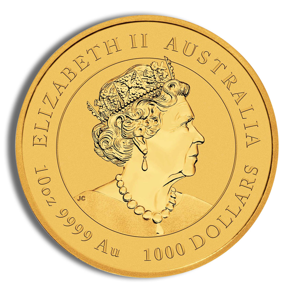 2023 10 oz Australia Gold Lunar Rabbit BU - Series III
