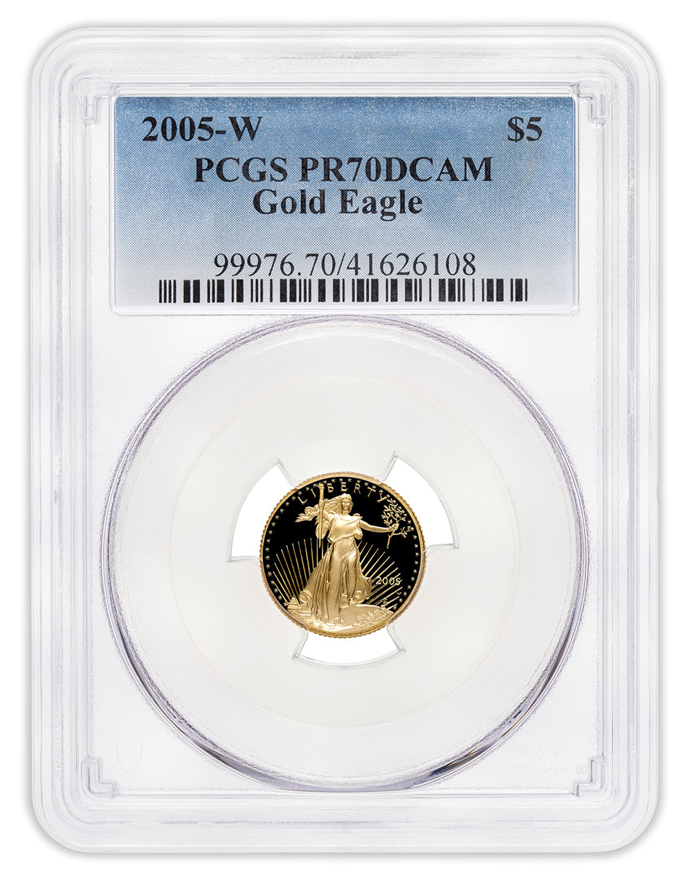 2005-W 1/10 oz Proof Gold Eagle $5 PCGS PR70