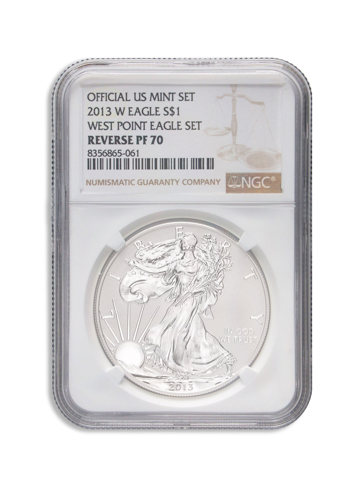 2013-W Reverse Proof Silver Eagle NGC PF70 Anni Set Designation