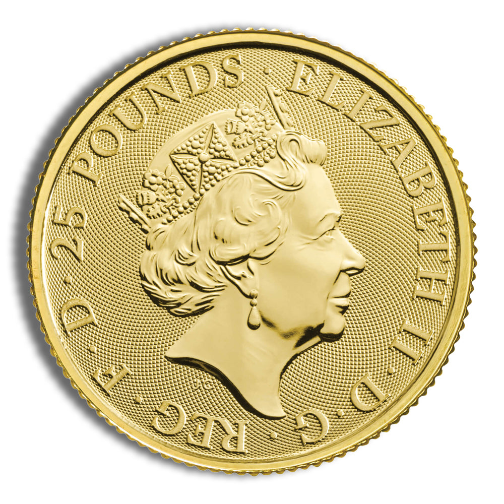 2021 1/4 oz Great Britain Queen's Beast Gold Coin - Greyhound